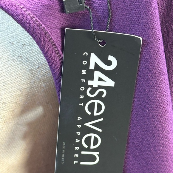 24Seven Comfort Apparel Sleeveless Hi-Low Tank Midi Dress - Purple - size XL - Picture 7 of 10
